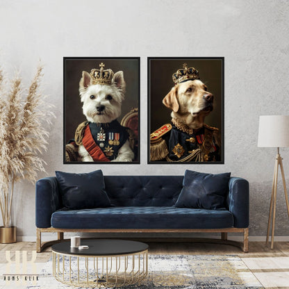 Yorkie Dog Royal Portrait Dressed as Royalty