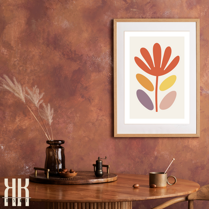 Contemporary Botanical Flat Floral Wall Art - 7