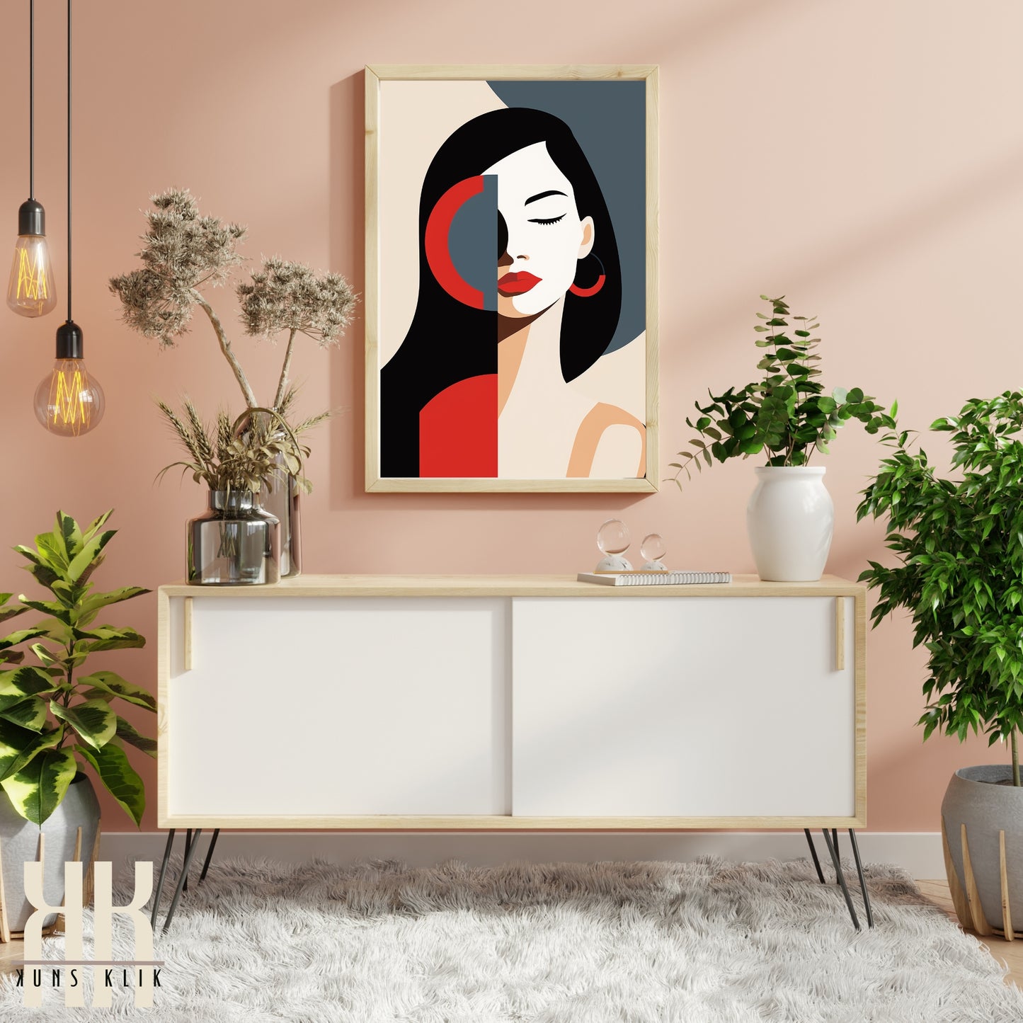 Chic Minimalist Abstract Female Wall Art - 6