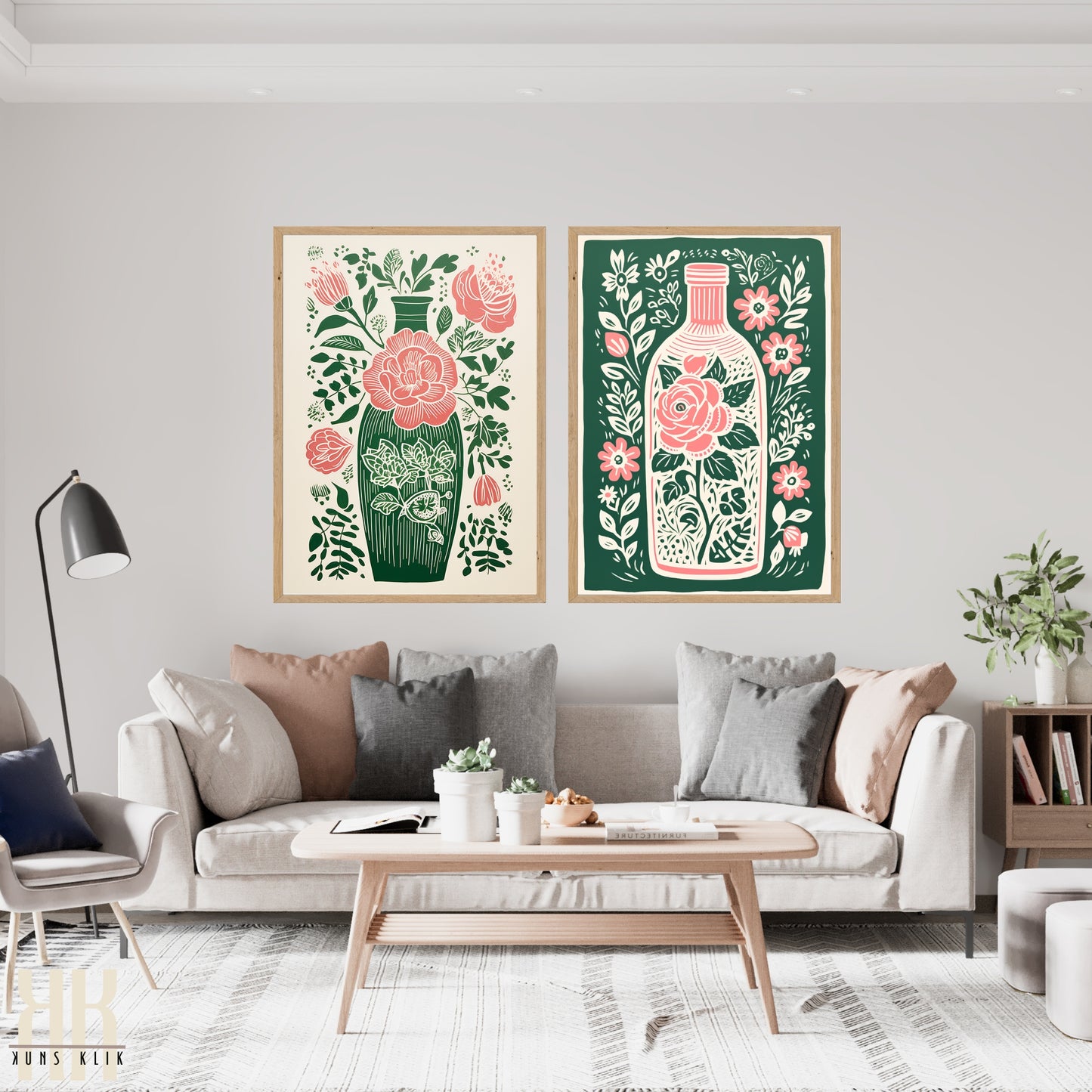 Nature's Imprint Botanical Linocut Wall Art - 4