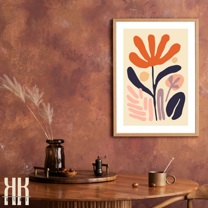 Contemporary Botanical Flat Floral Wall Art - 18