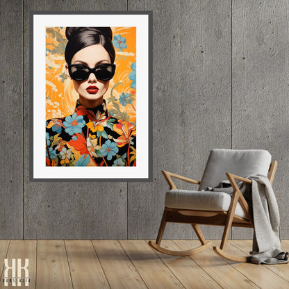 Fashion Maximalist Floral Portrait Print