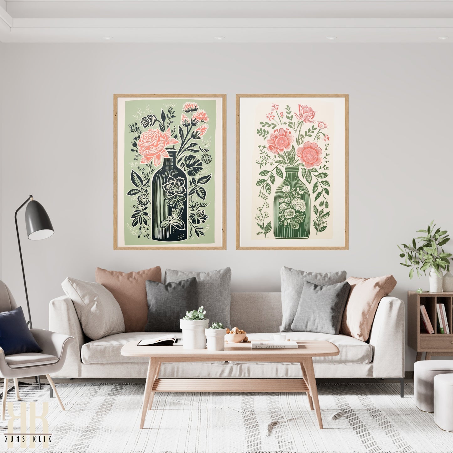 Nature's Imprint Botanical Linocut Wall Art - 3