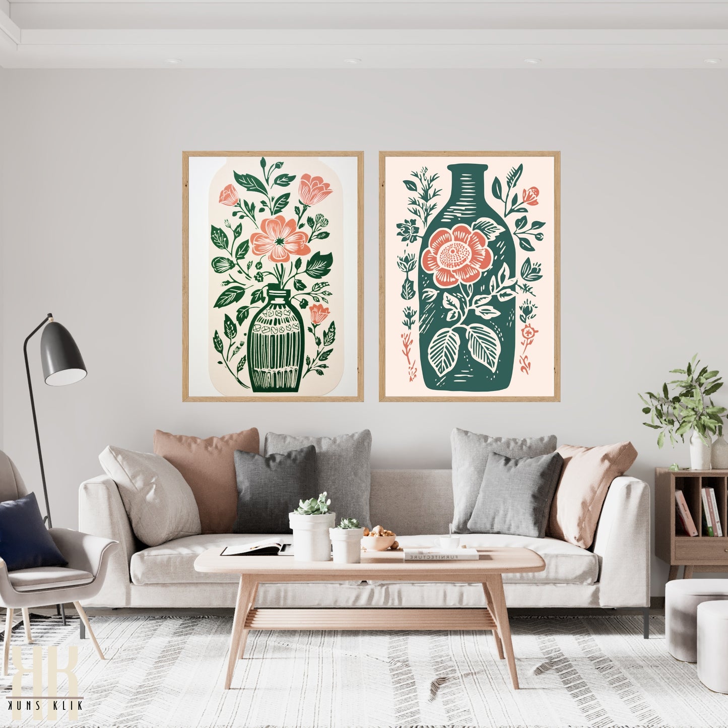 Nature's Imprint Botanical Linocut Wall Art - 6