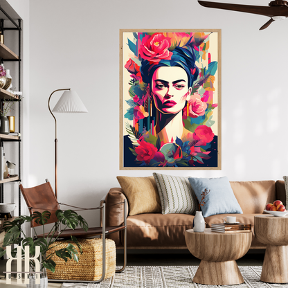 Frida Kahlo Bold Colourful Portrait Wall Art - 4