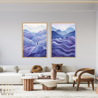 Minimalist Wave Landscape Abstract Art