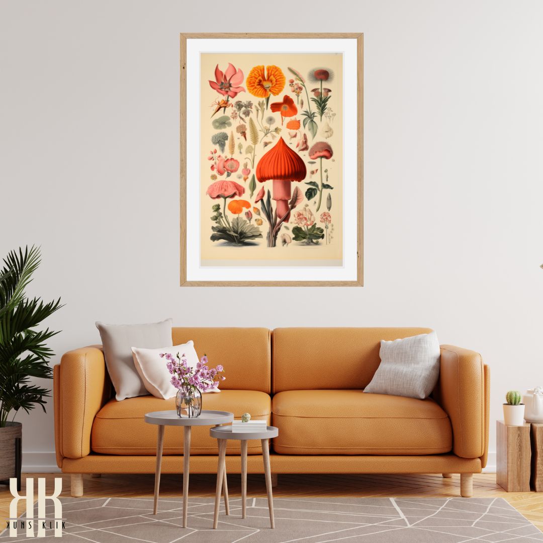 Vintage Mushroom Fungi Art Print