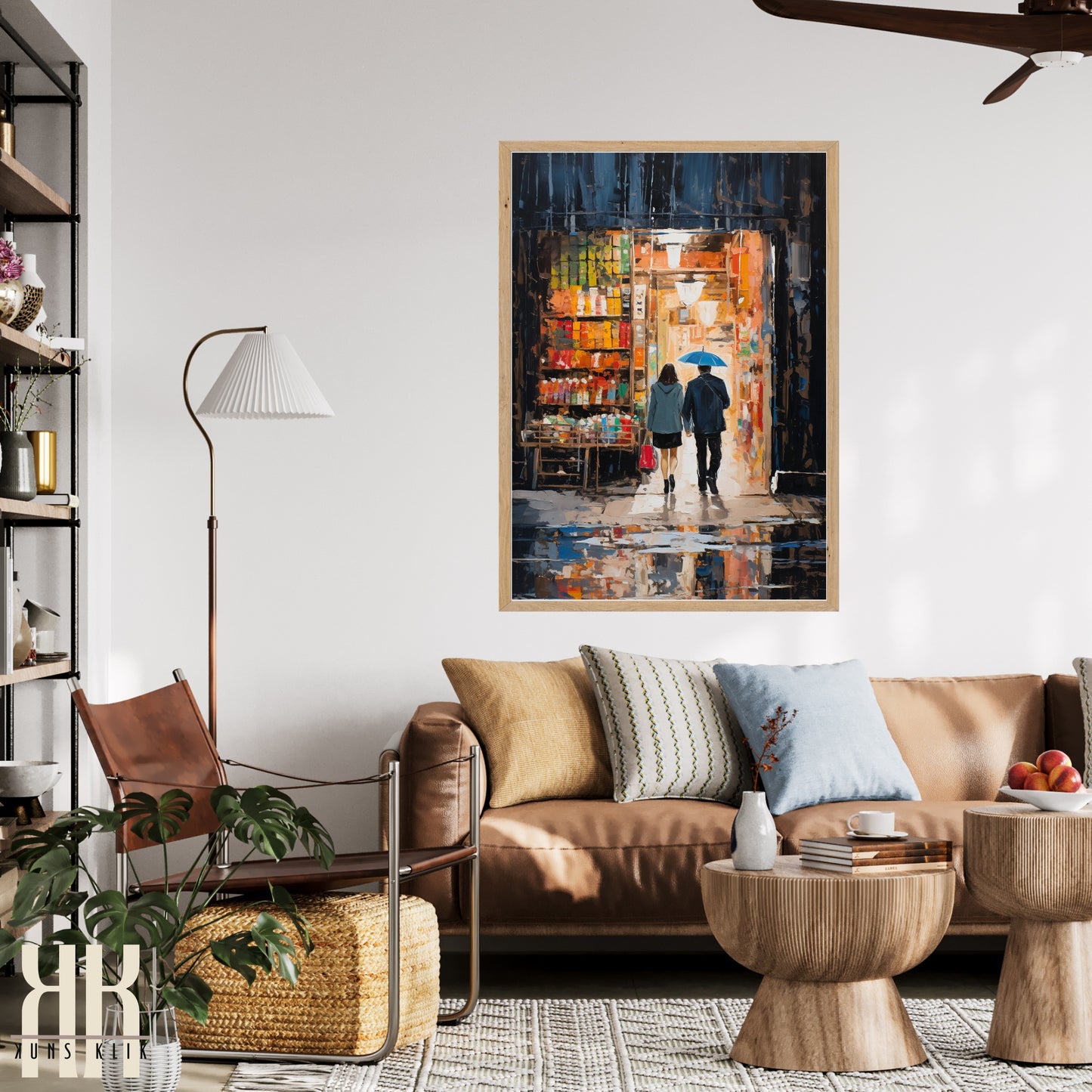 Romantic Couple Urban Cityscape Wall Art - 6