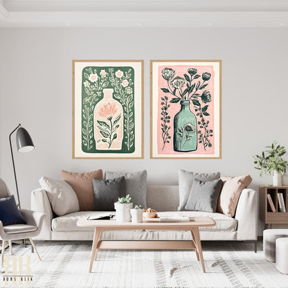 Nature's Imprint Botanical Linocut Wall Art - 9