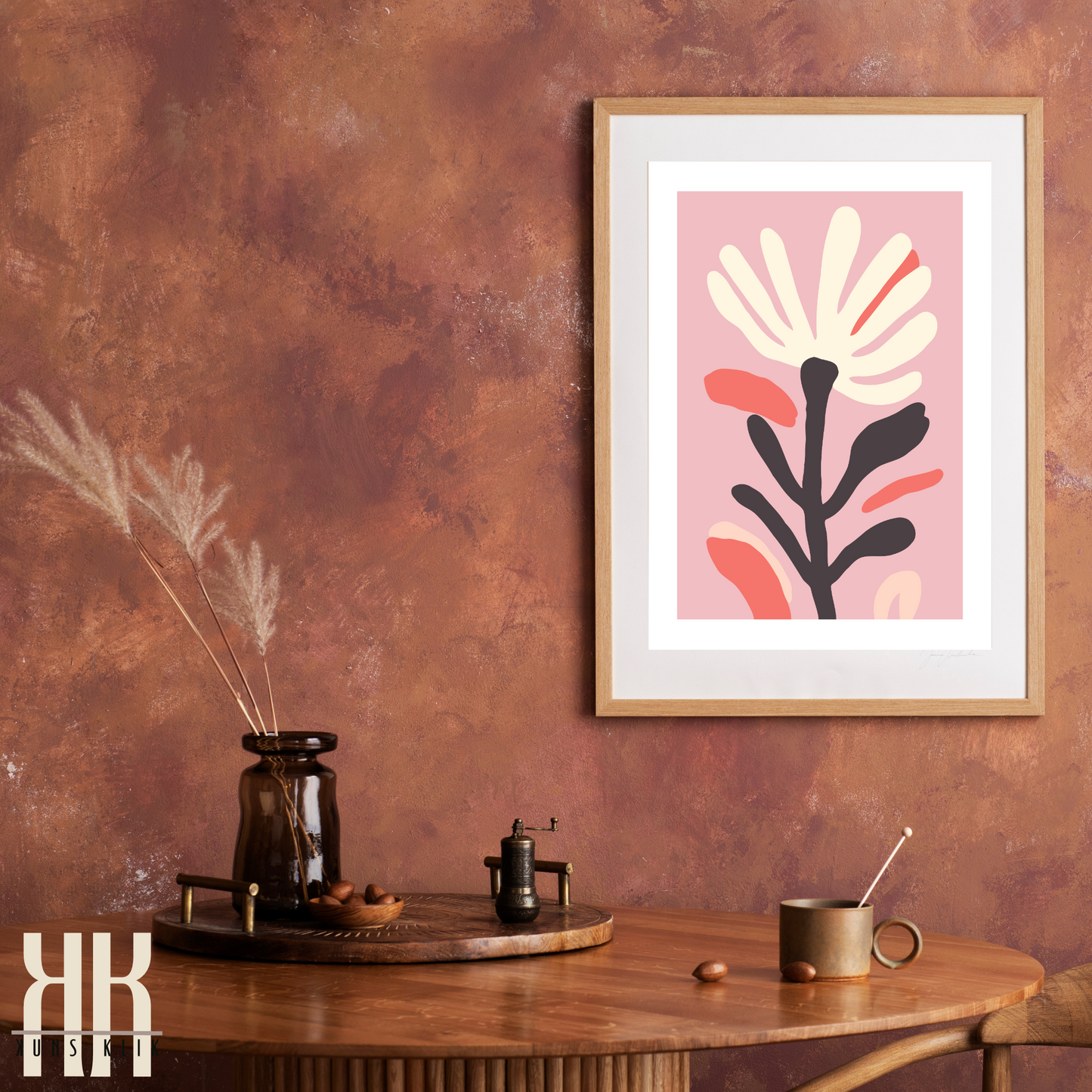 Contemporary Botanical Flat Floral Wall Art - 2