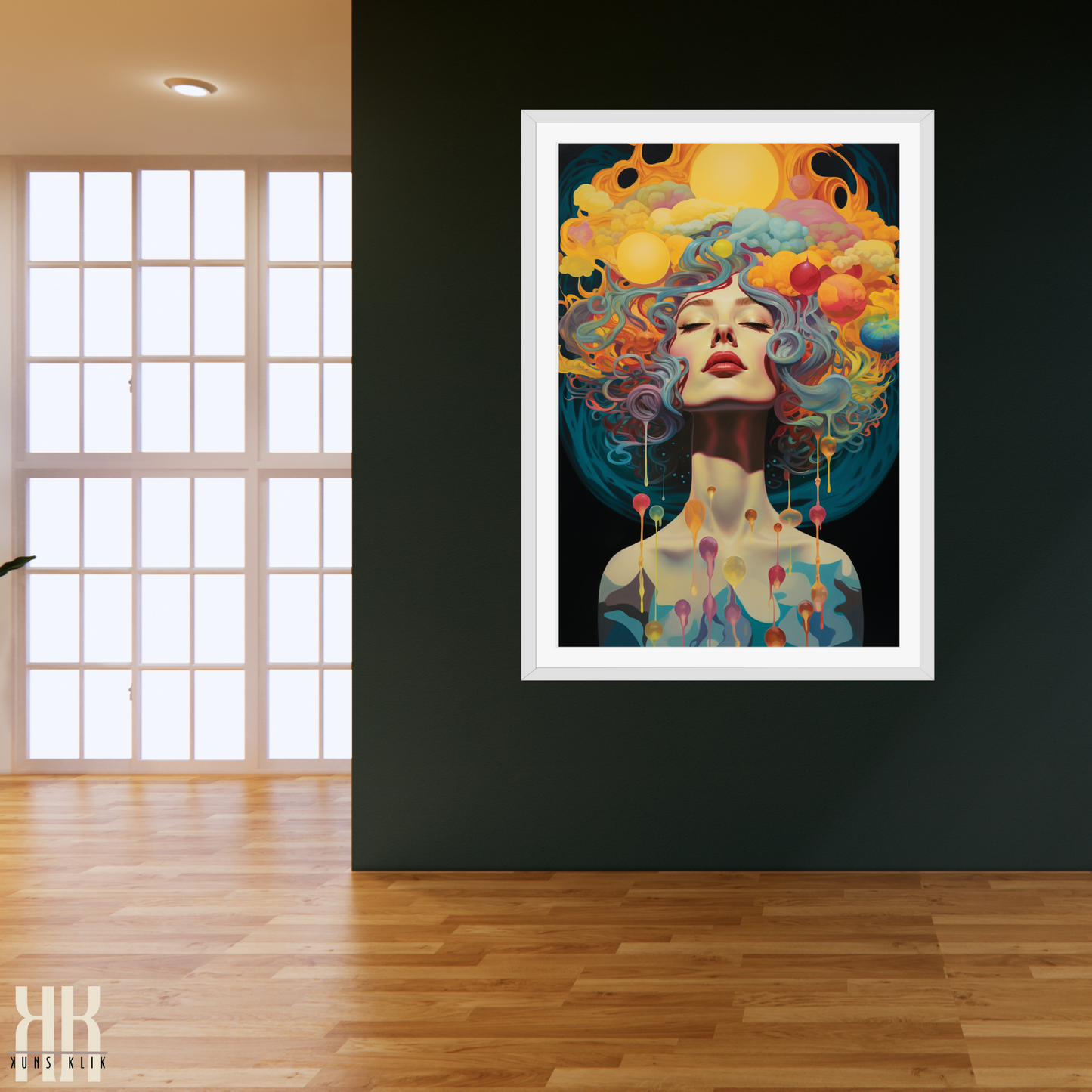 Bright Colourful Weird Trippy Art Print