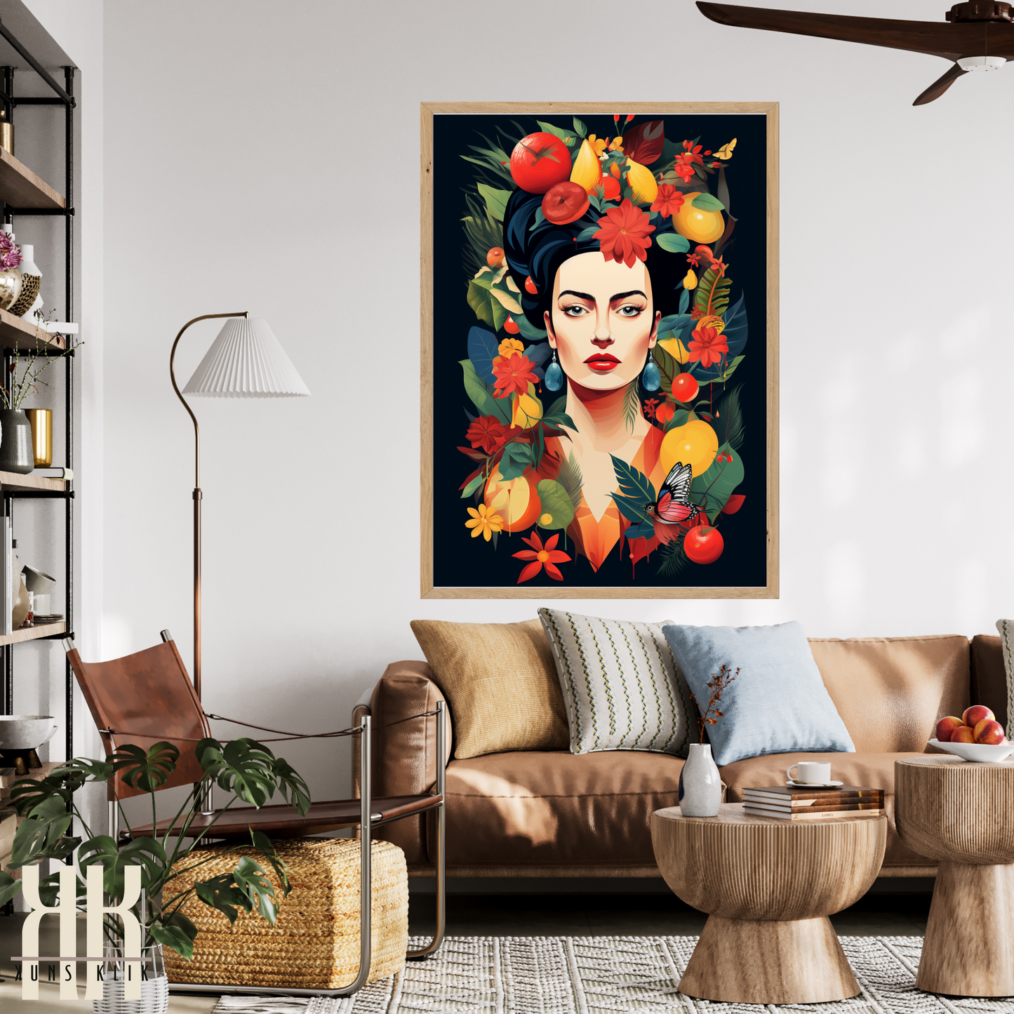 Frida Kahlo Bold Colourful Portrait Wall Art - 8