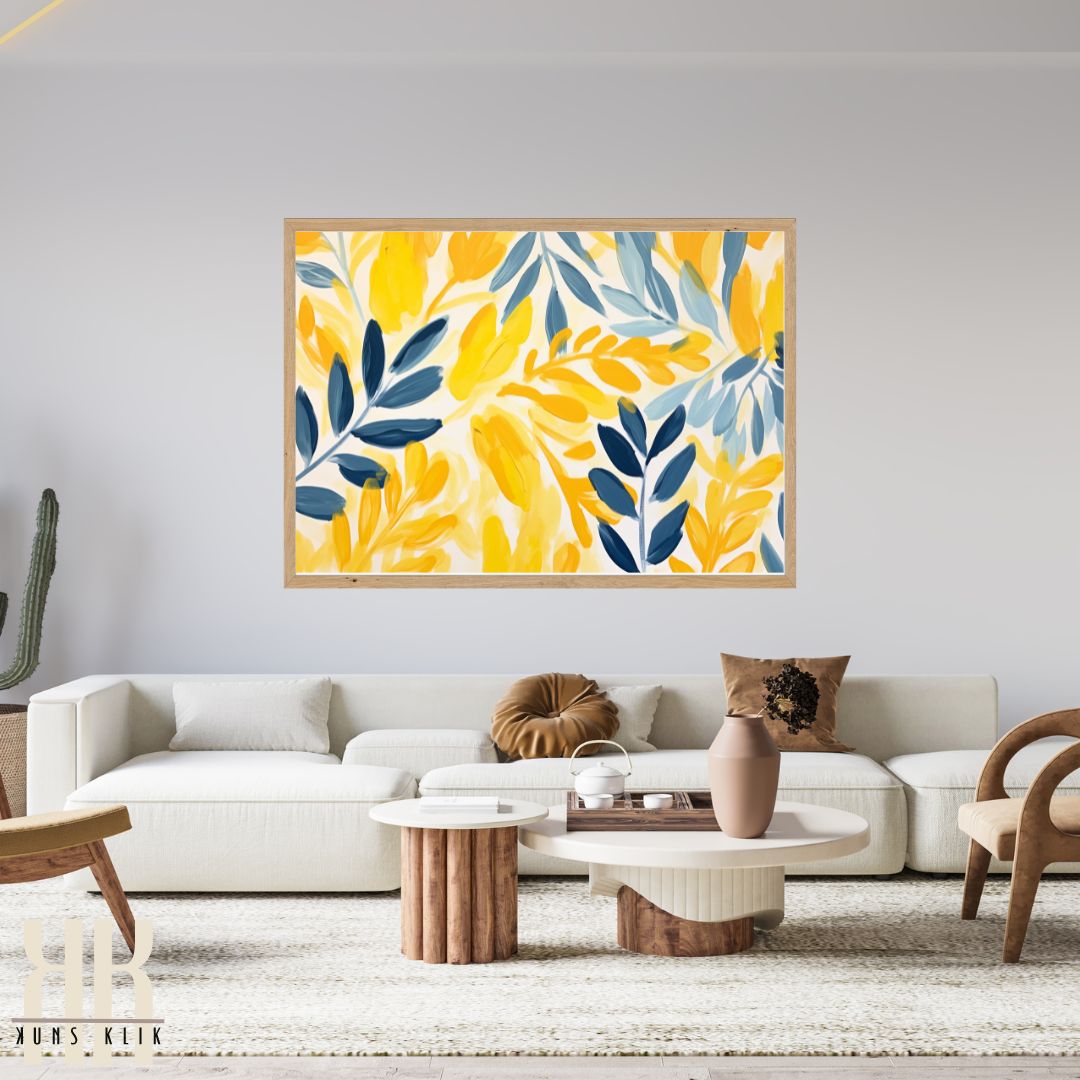 Modern Yellow Floral Wall Art