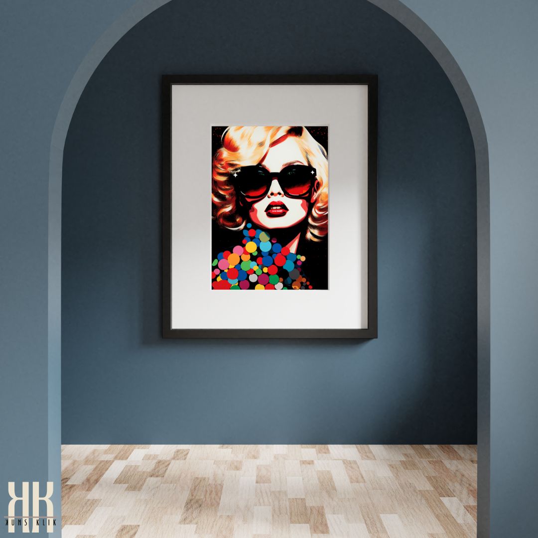 Retro Pop Art Portrait Print Art