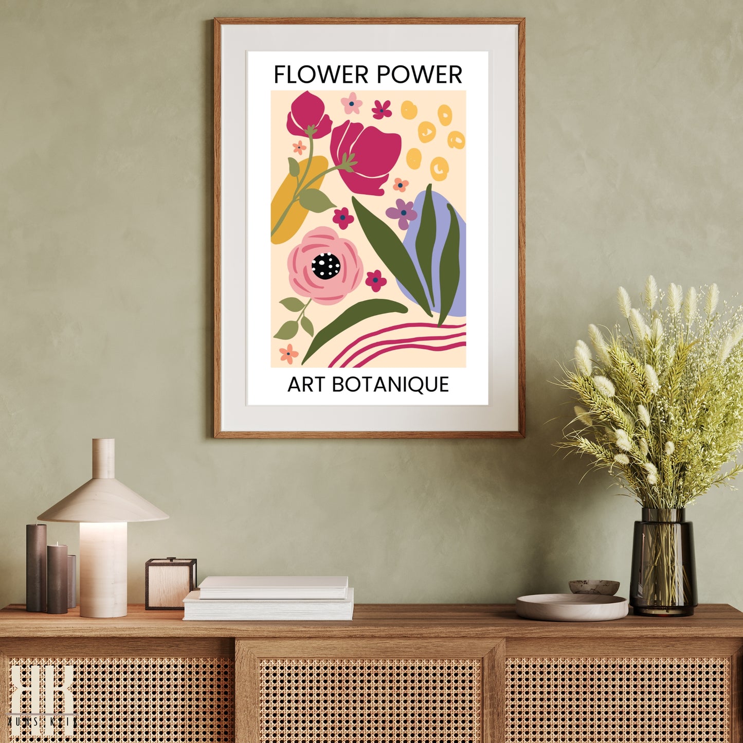 Flower Power Flower Pattern Art Print - 1