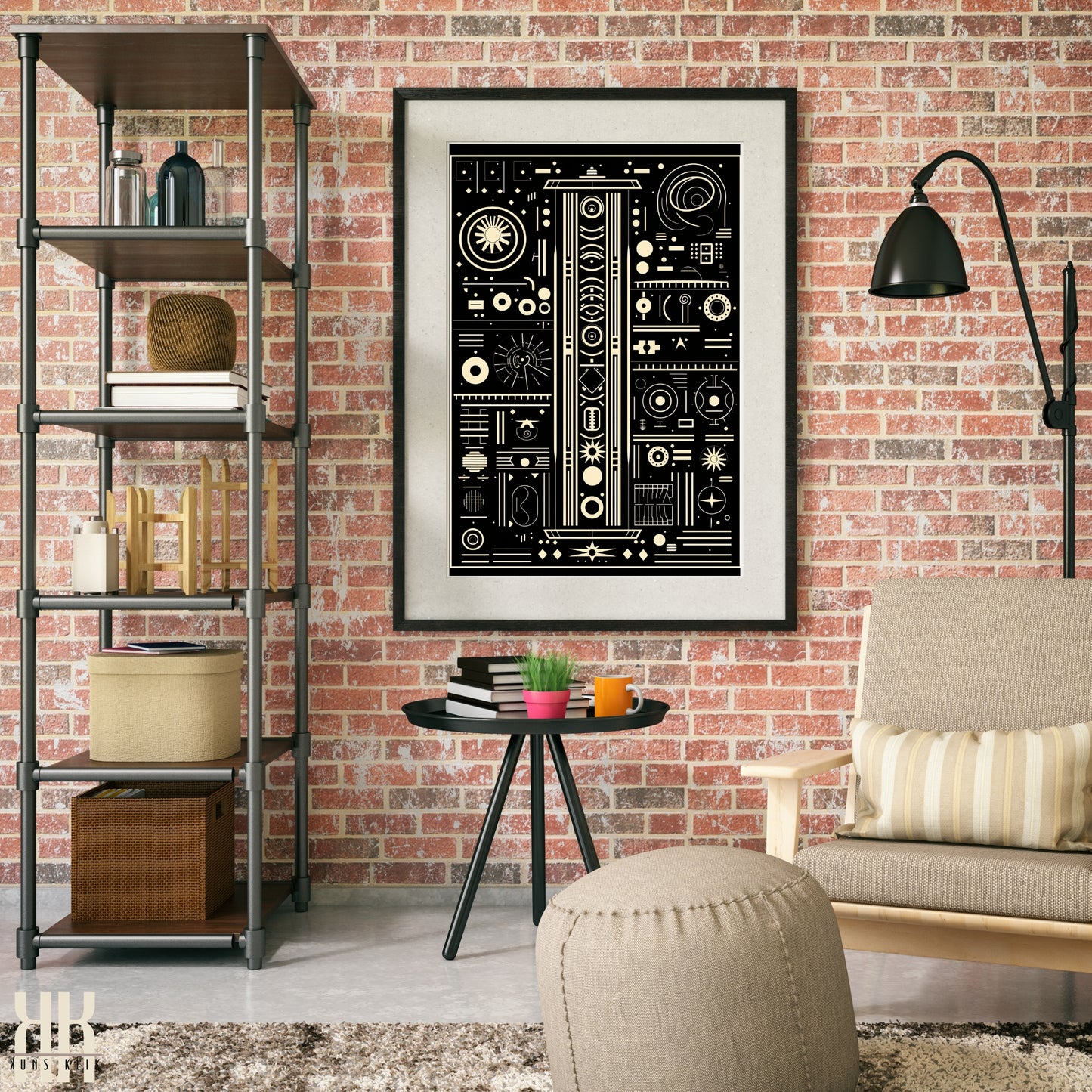 Modern Abstract Circuitry Pattern Art - 11