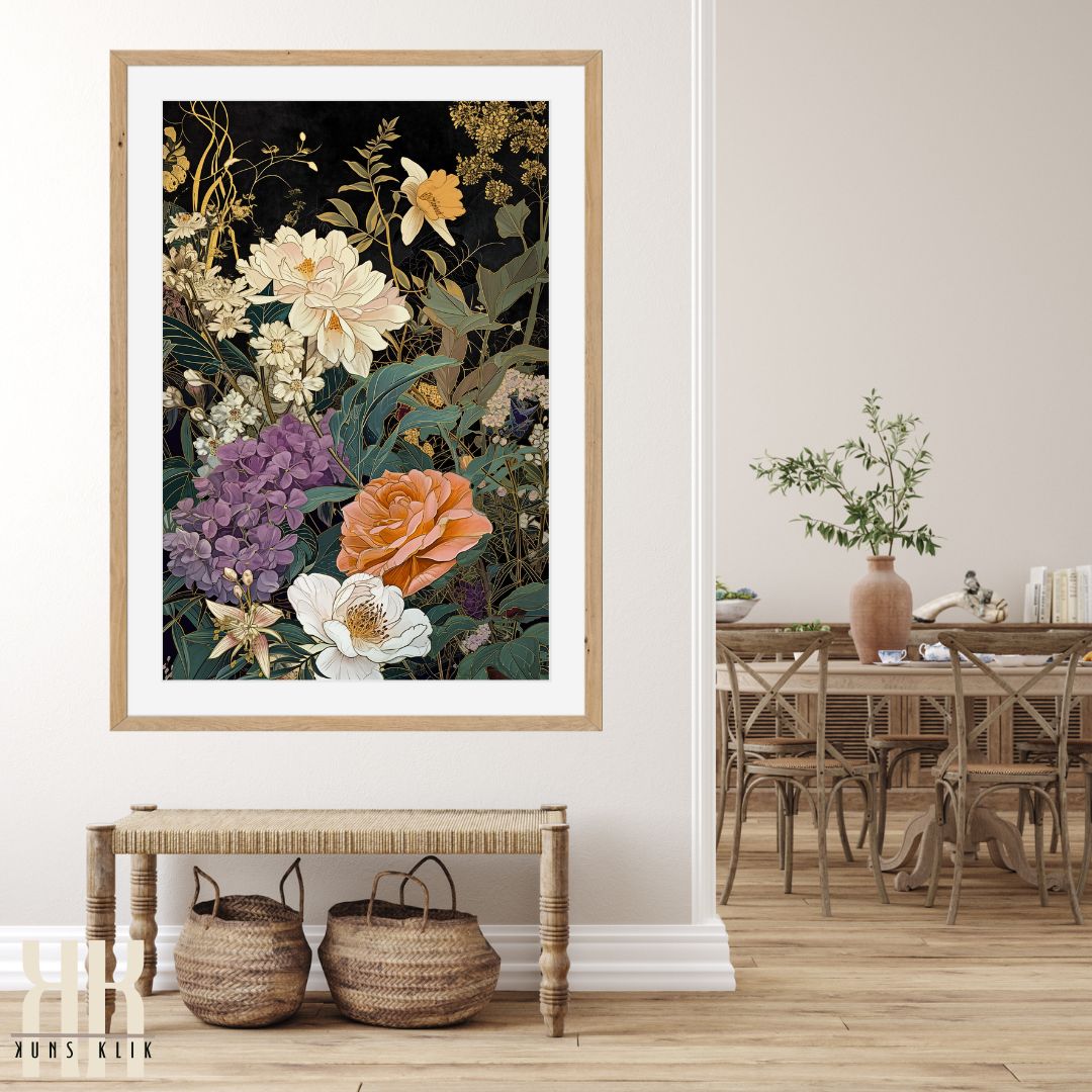 Elegant Floral Arrangement Wall Art Print