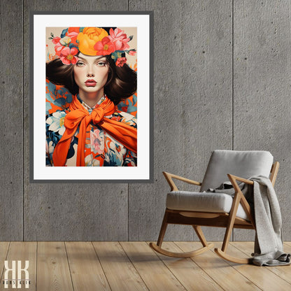 Female Portrait Fashion Wall Art Print