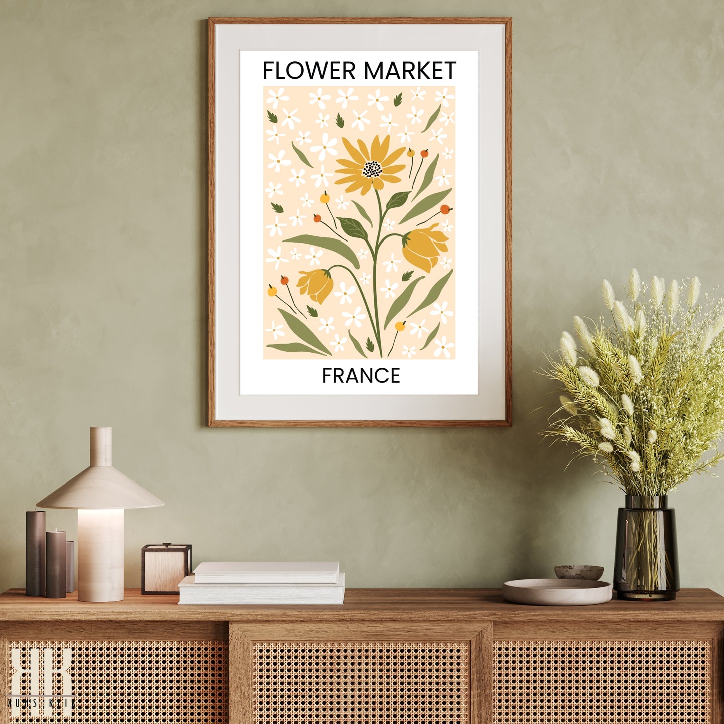 Flower Market Flower Pattern Art Print - 3