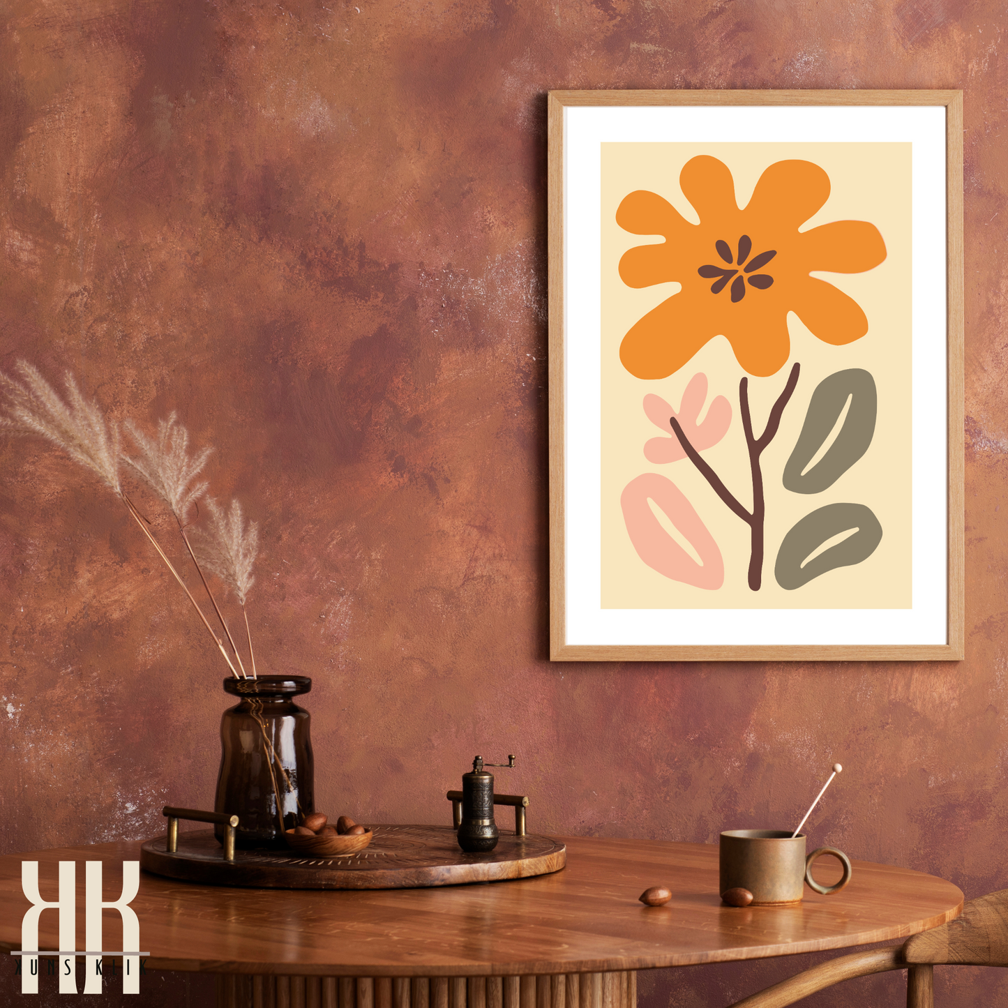 Contemporary Botanical Flat Floral Wall Art - 14