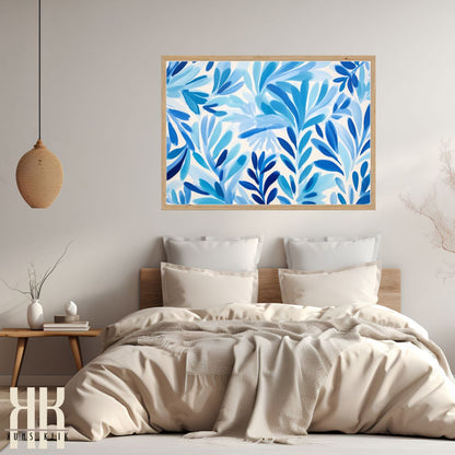 Bold Leaf Pattern Wall Art Print