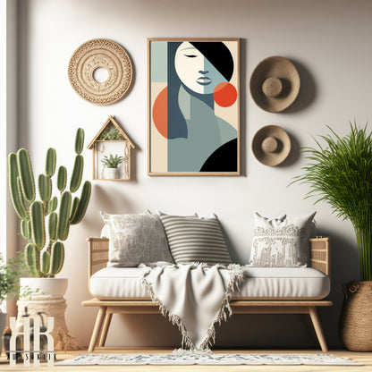 Chic Minimalist Abstract Female Wall Art - 12