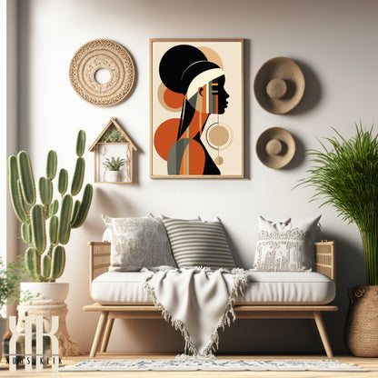 Chic Minimalist Abstract Female Wall Art - 2