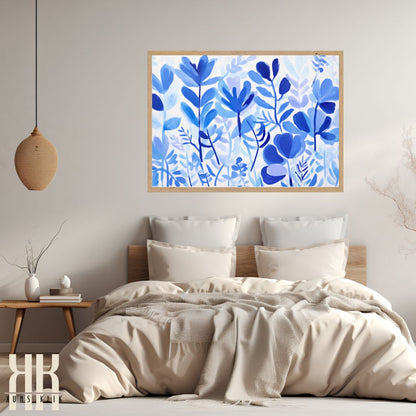 Blue Abstract Wall Art Print