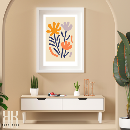 Contemporary Botanical Flat Floral Wall Art - 21