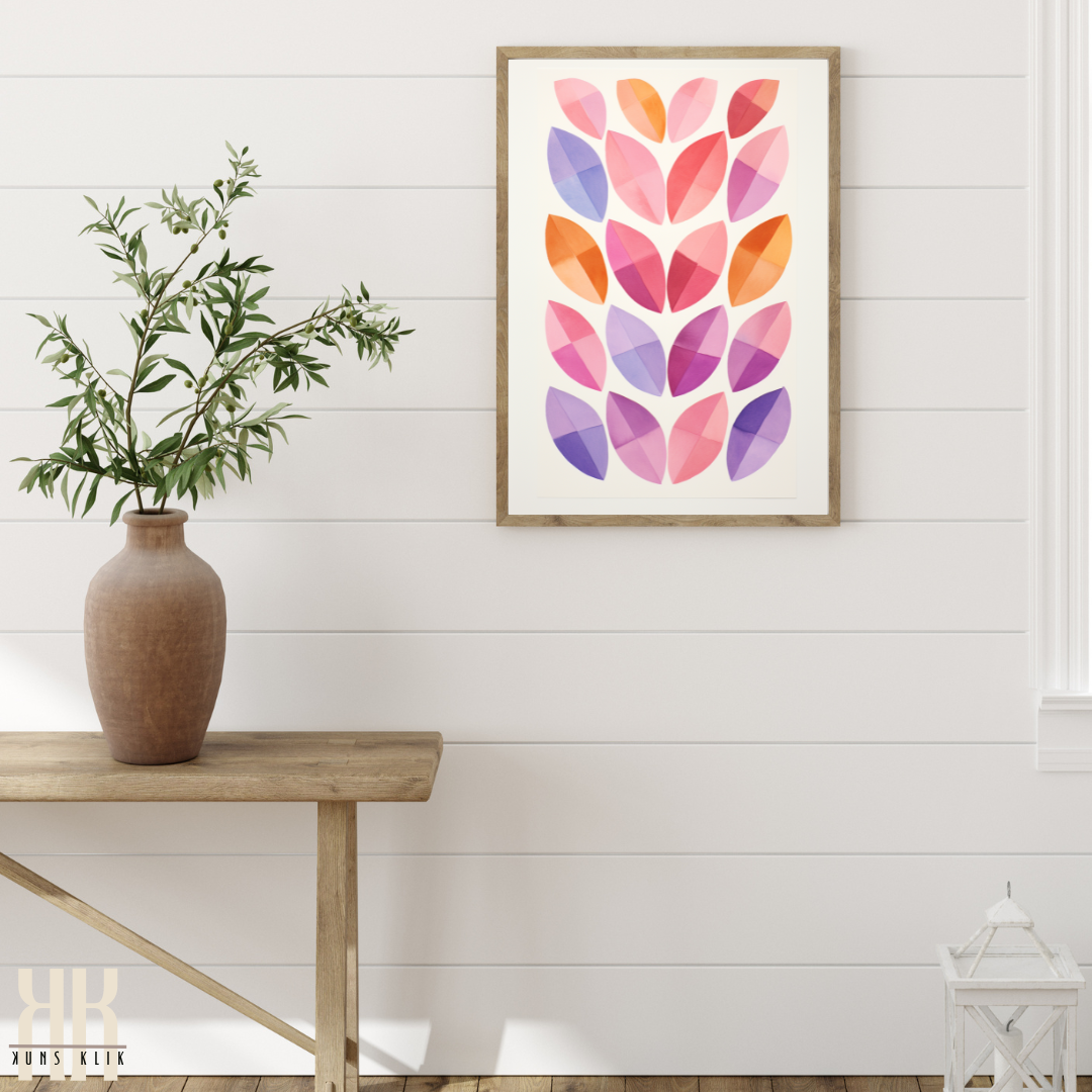 Modern Floral Watercolour Print Colourful Botanical Art for Walls