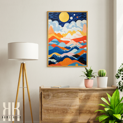 Celestial Wall Art Moon and Stars Art Prints - 2