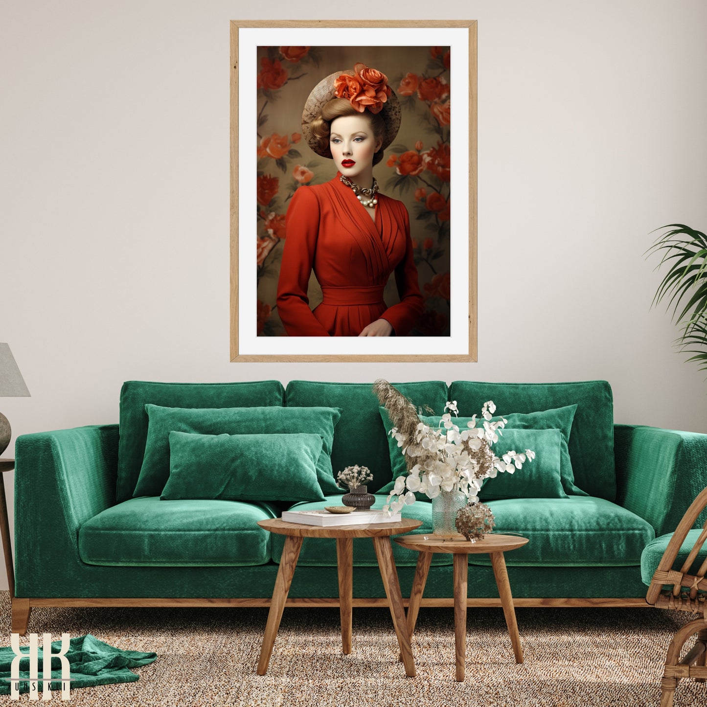 Vintage Elegant Woman Portrait Prints - 6