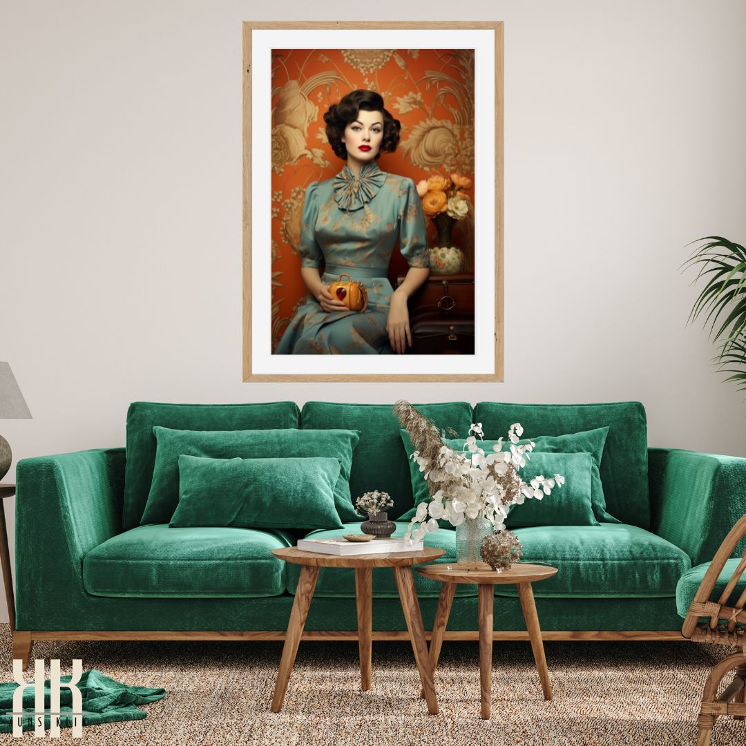 Vintage Glamour Portraits Art Prints