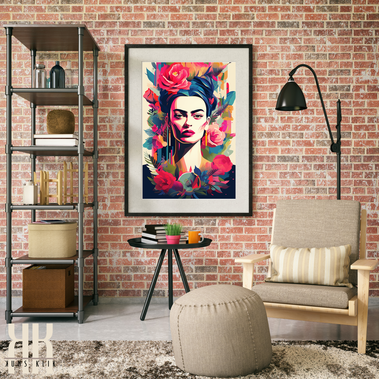 Frida Kahlo Bold Colourful Portrait Wall Art - 4