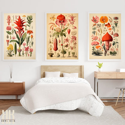 Botanical Floral Vintage Wall Art