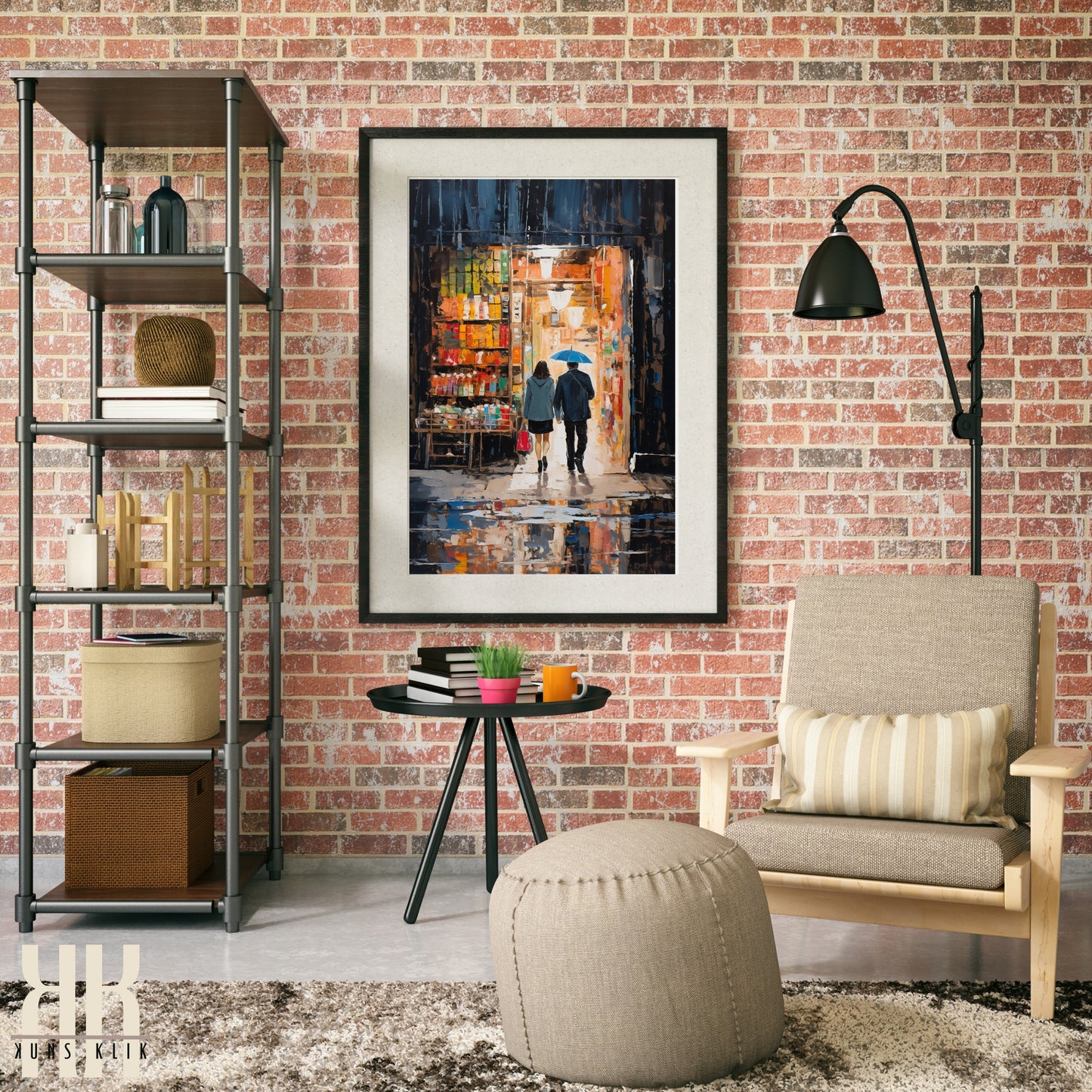 Romantic Couple Urban Cityscape Wall Art - 6