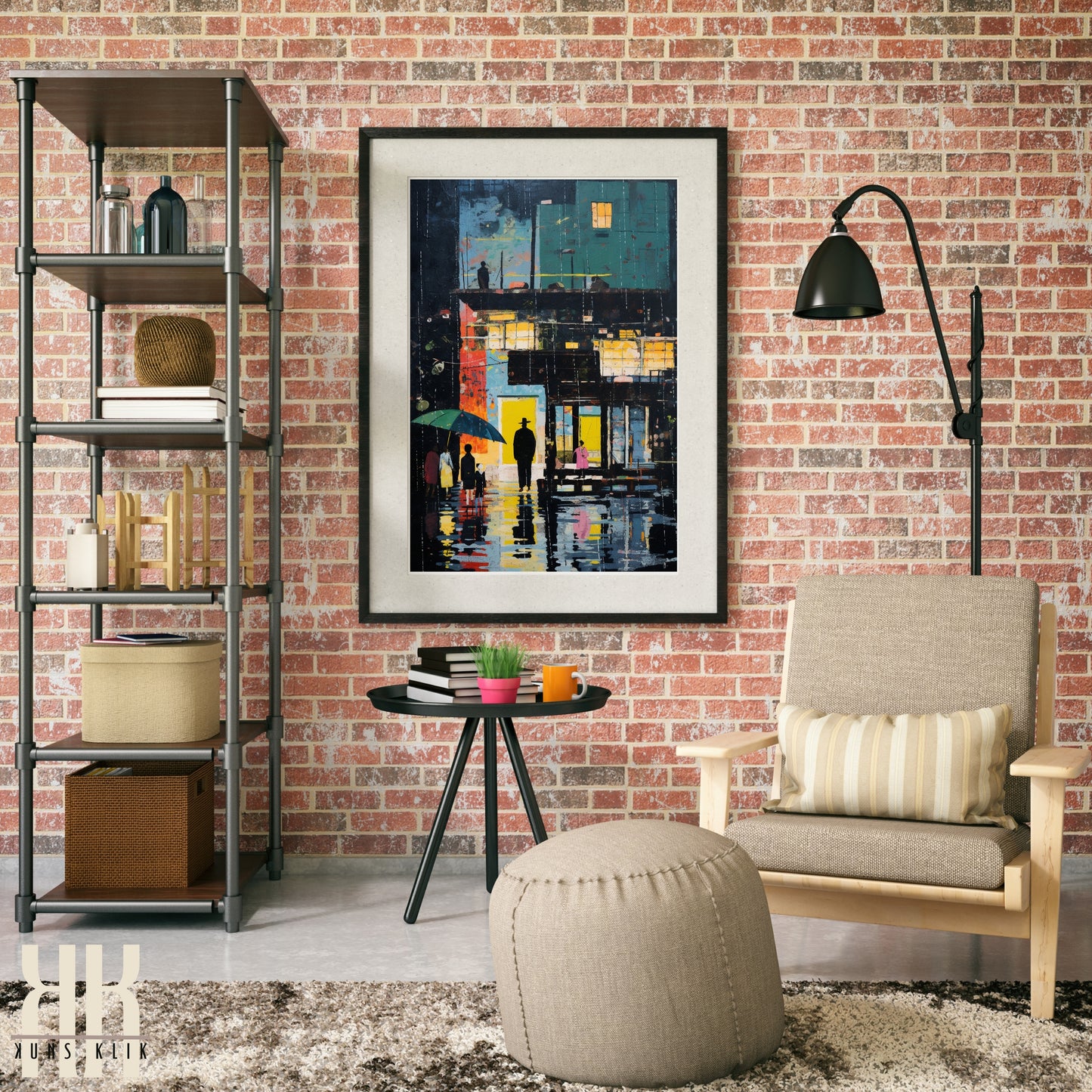 Romantic Couple Urban Cityscape Wall Art - 8