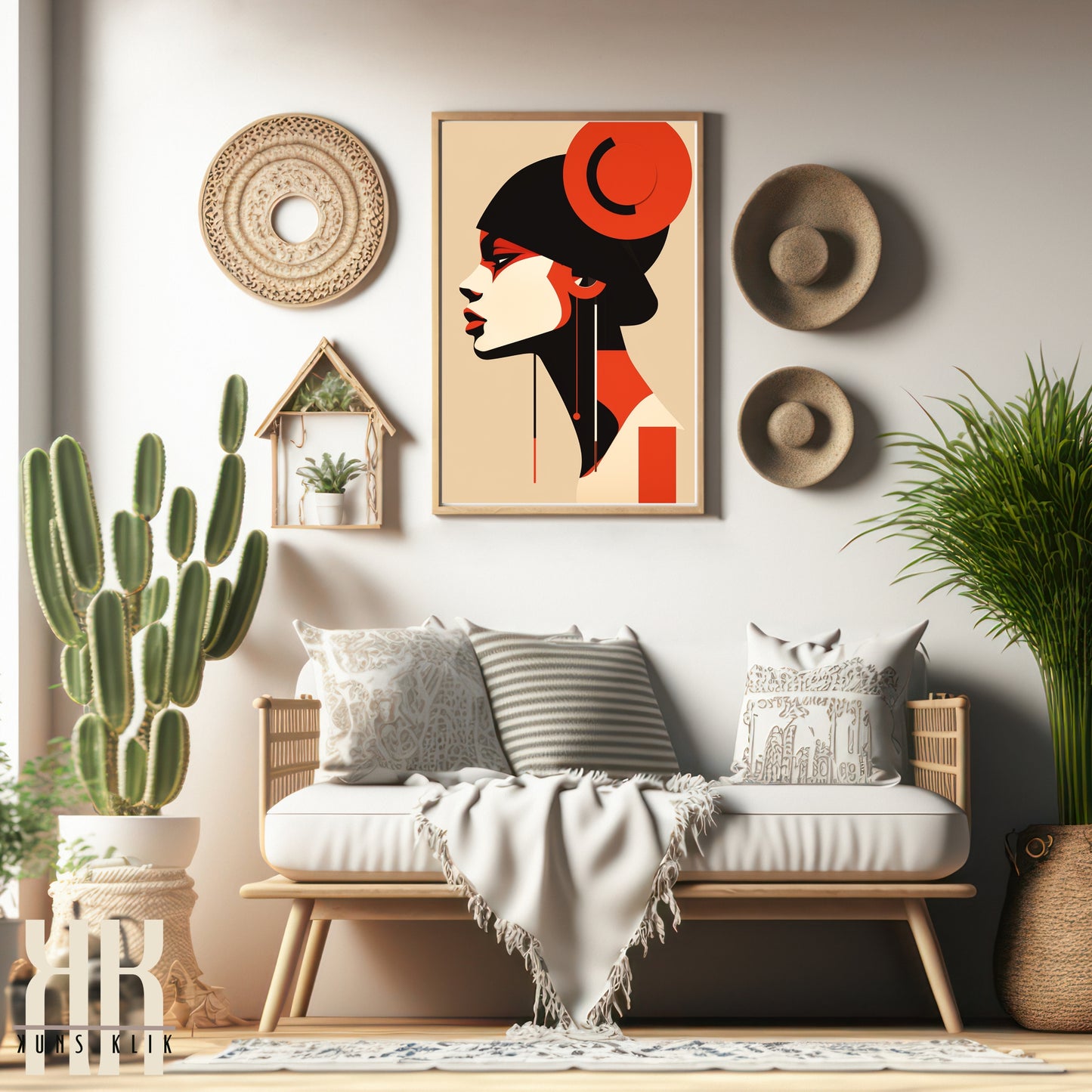 Chic Minimalist Abstract Female Wall Art - 4