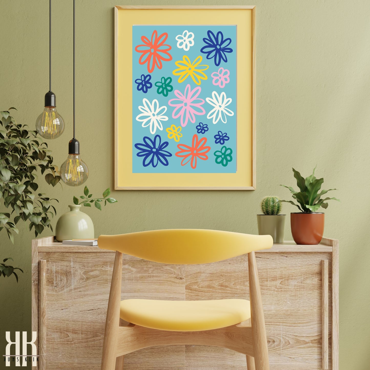 Colourful Contemporary Wall Art Poster - 39