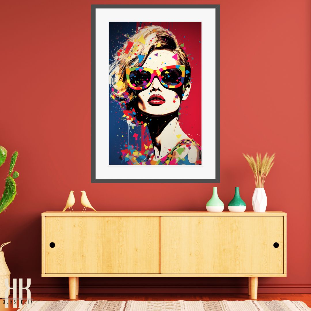 Bold Contrast Pop Art Portrait