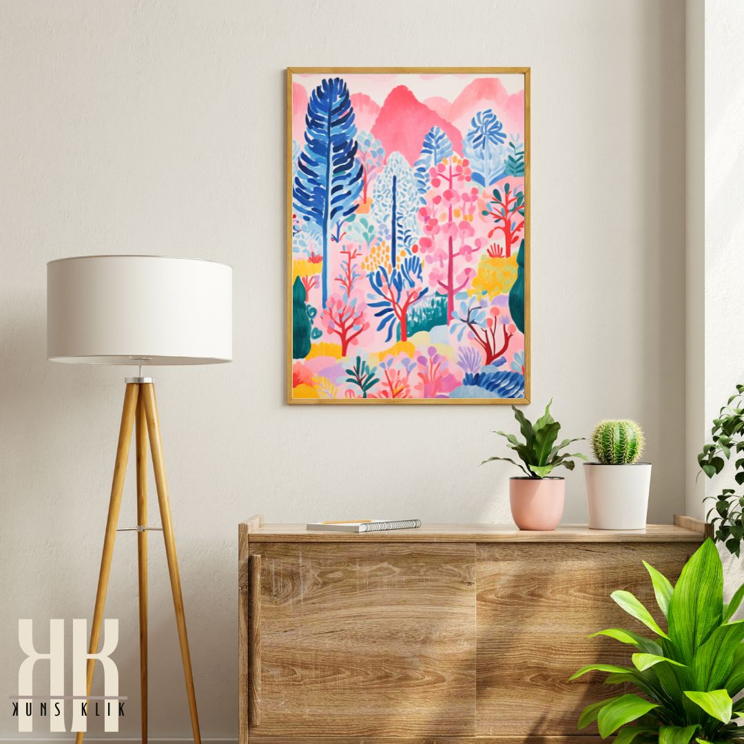 Abstract Forest and Tree Wall Art Print