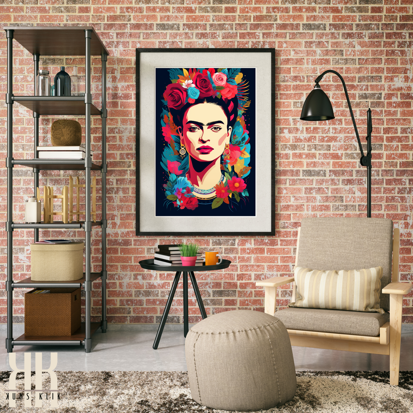 Frida Kahlo Bold Colourful Portrait Wall Art - 5