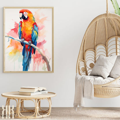 Tropical Parrot Canvas Print