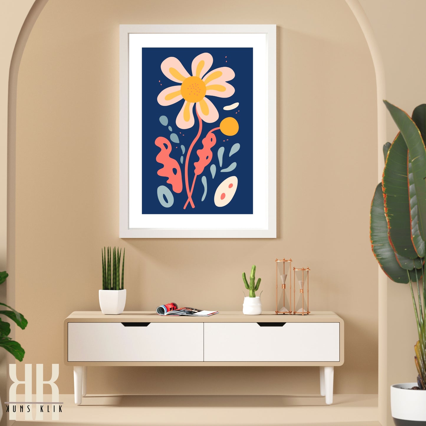 Contemporary Botanical Flat Floral Wall Art - 22