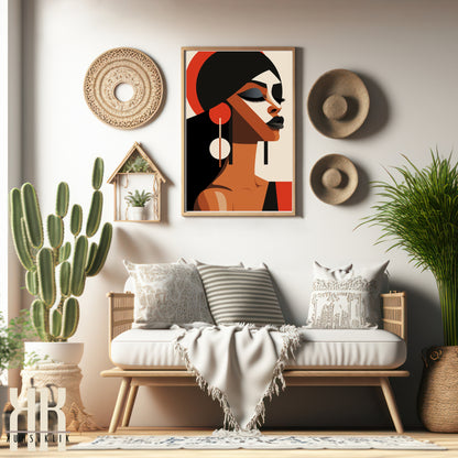 Chic Minimalist Abstract Female Wall Art - 5