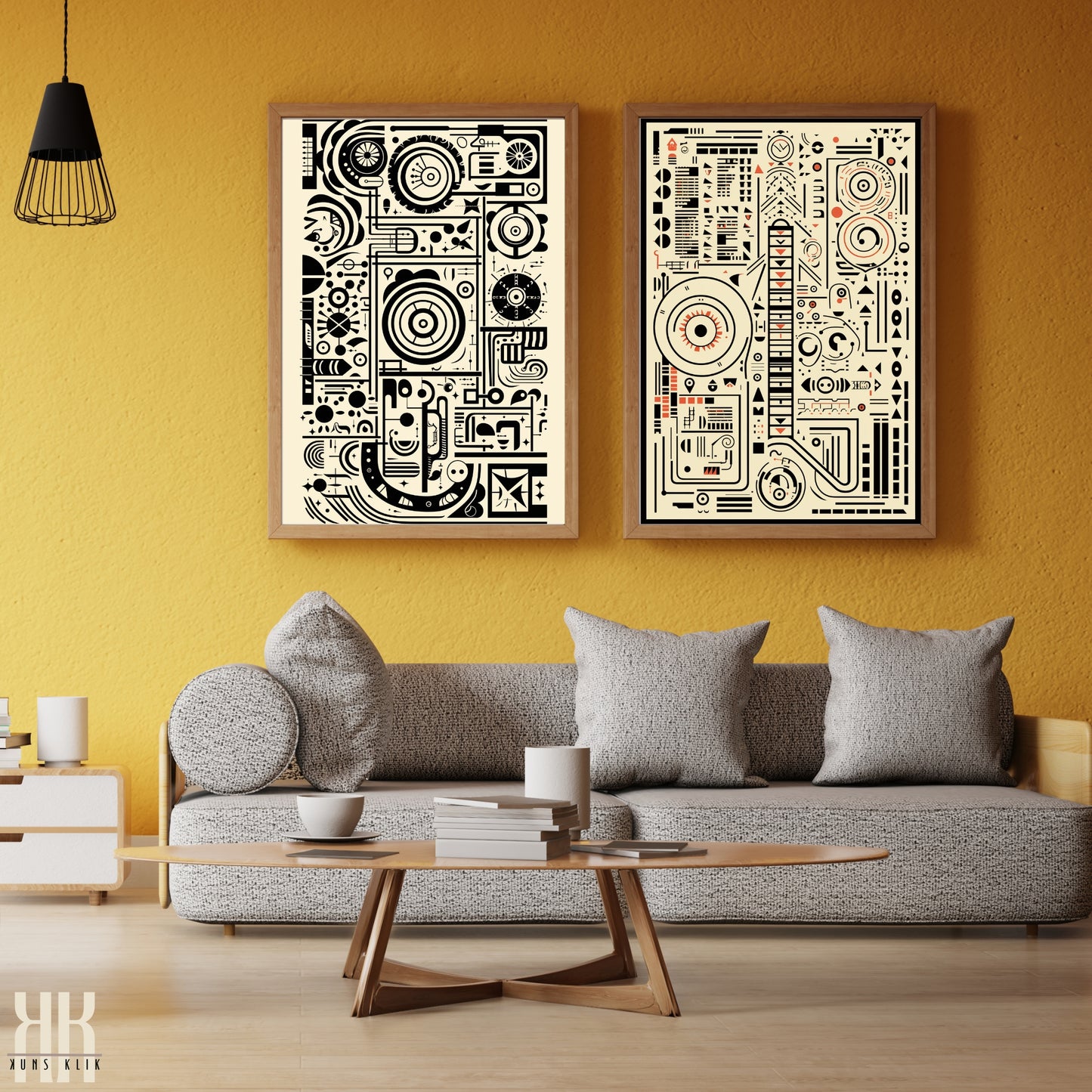 Modern Abstract Circuitry Pattern Art - 6