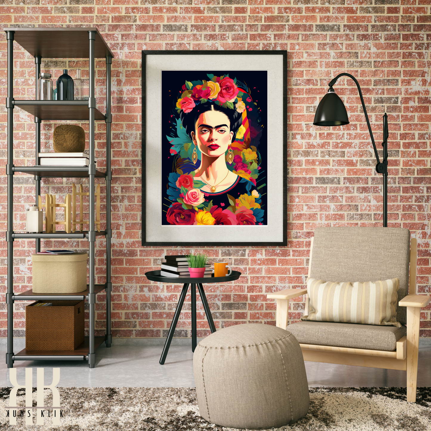 Frida Kahlo Bold Colourful Portrait Wall Art - 7