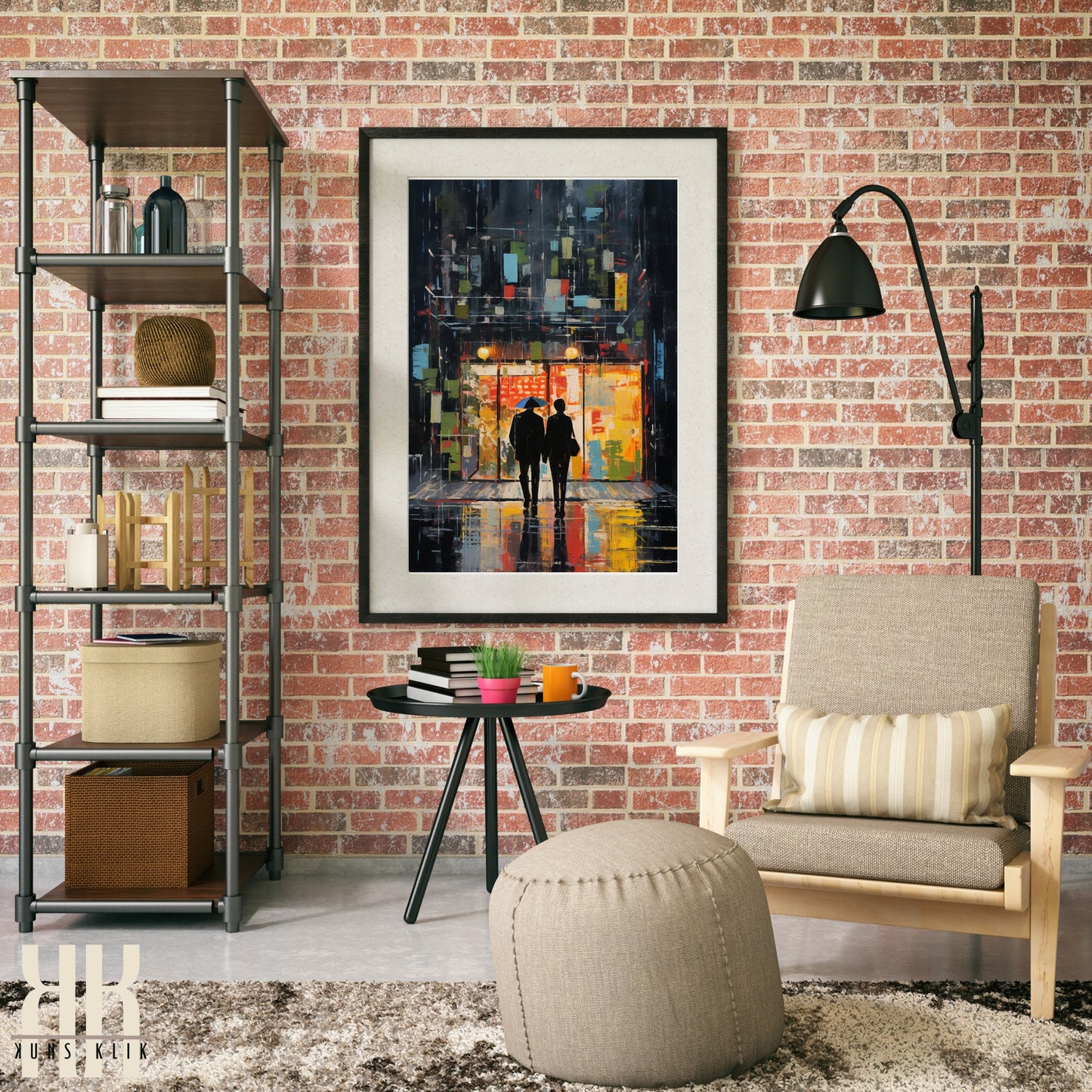 Romantic Couple Urban Cityscape Wall Art - 9