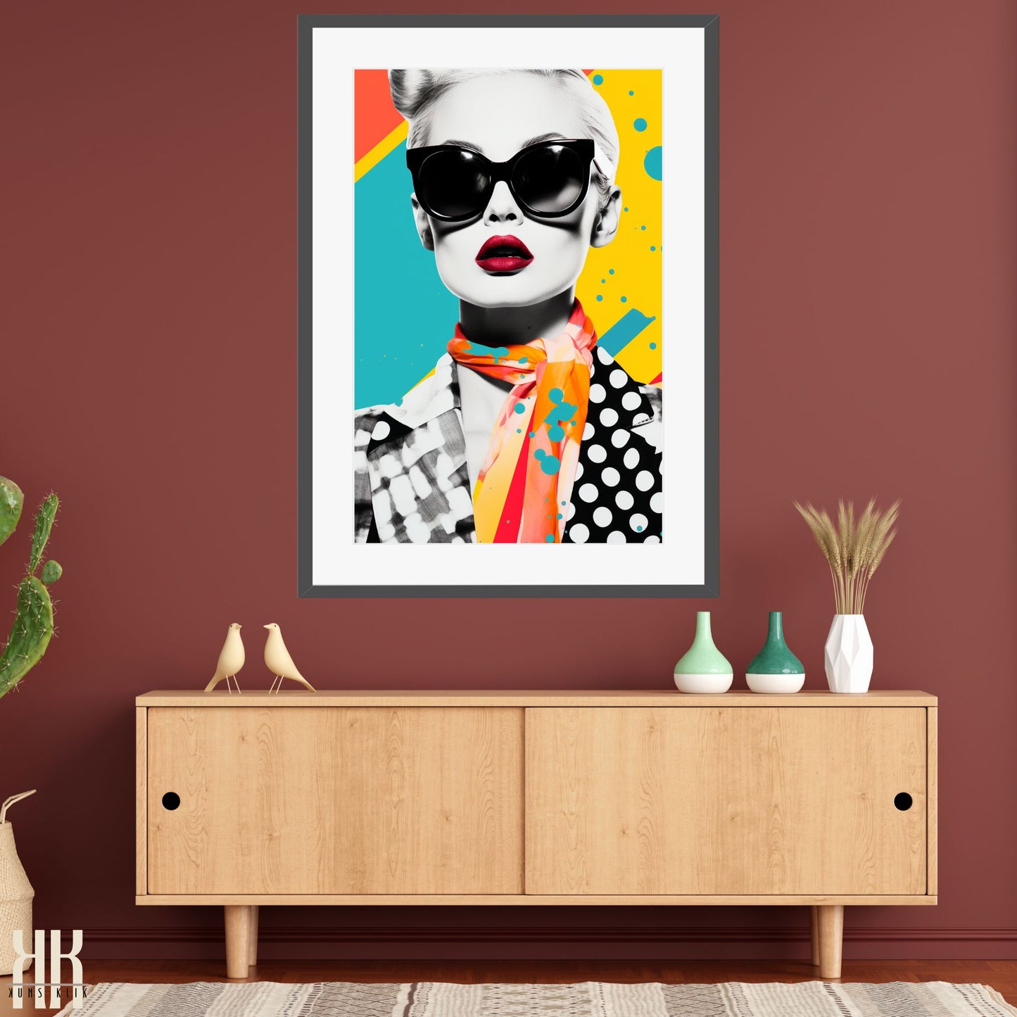 Vibrant Pop Art Fashion Print