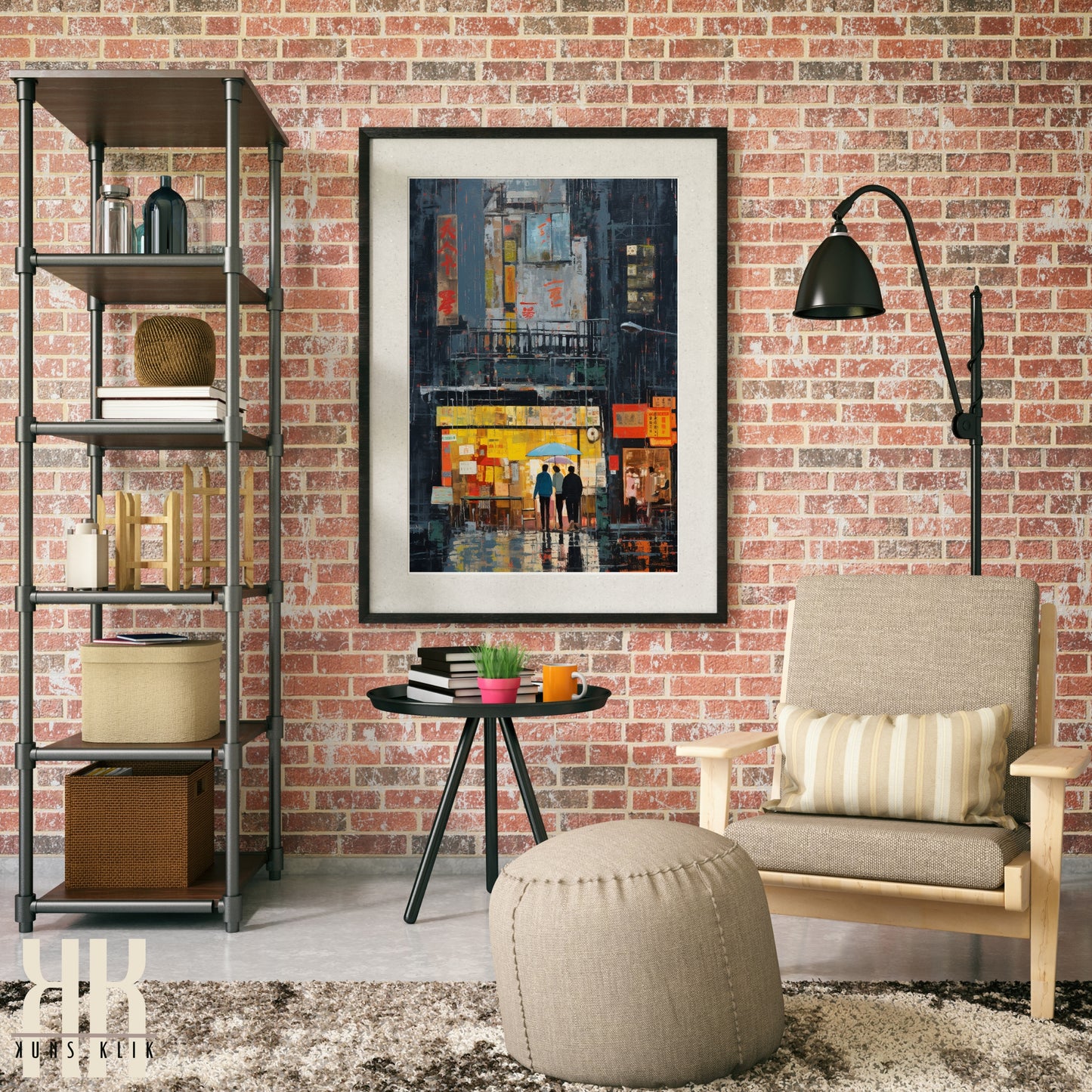 Romantic Couple Urban Cityscape Wall Art - 11